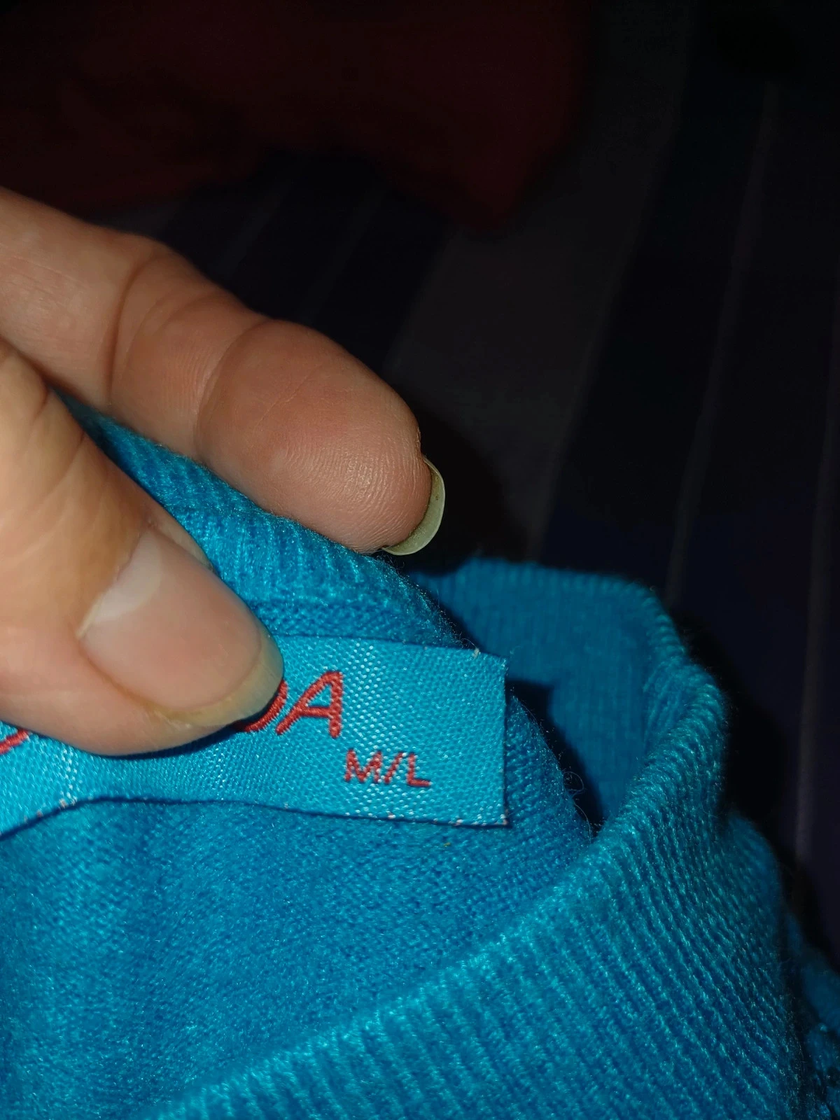 Blue sweater with rhinestone collar by REN MODA size 38/40 – photo 8